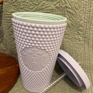 STARBUCKS “Studded Siren Logo 16oz Tumbler” White/Mint Green NWT